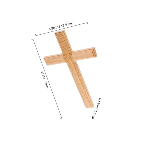 Cruz Religiosa de Madera SHINEOFI de 30 Cm para Pared 2