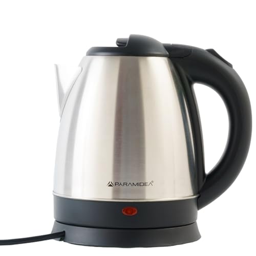 Pyramidea BE1350 Bollitore Elettrico in Acciaio Inossidabile 1,7 Litri, Resistenze in Compartimento Separato Dall'Acqua da Riscaldare, 1.7 Litri, SS304