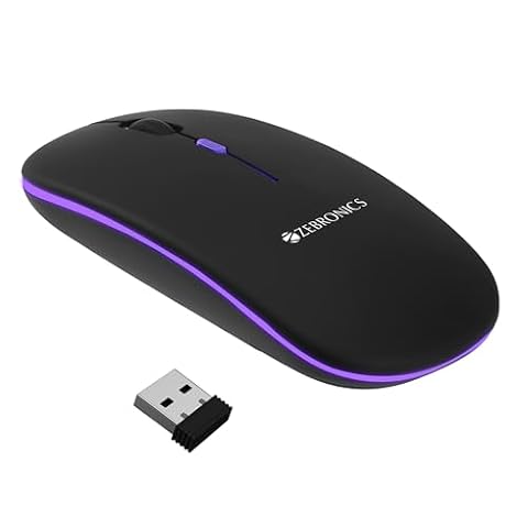 ZEBRONICS Blanc Slim Wireless Mouse with Rechargeable Battery, BT
