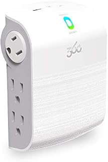 360 Electrical 360557 Sideline 2.4 Revolve Edition Surge Protector Wall Tap with 2.4A(12W)