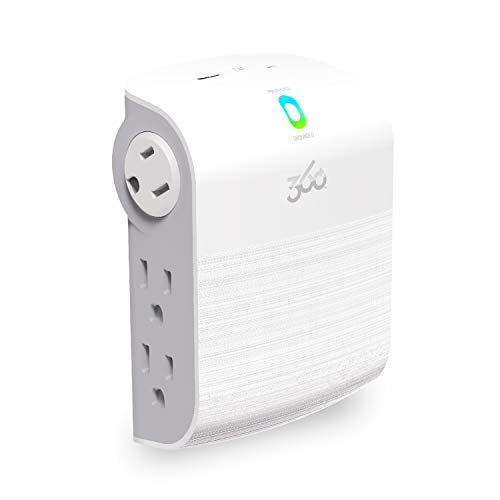 360 Electrical 360557 Sideline 2.4 Revolve Edition Surge Protector Wall Tap with 2.4A(12W)