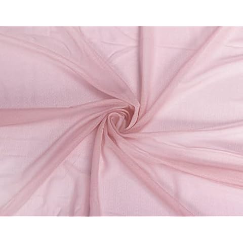 MDS Pack of 10 Yard Wedding Arch Draping Fabric Sheer Chiffon Fabric Drapery for Wedding Ceremony Reception Swag and Backdrop Decorations Fabric 60” Width - Blush Pink Cover