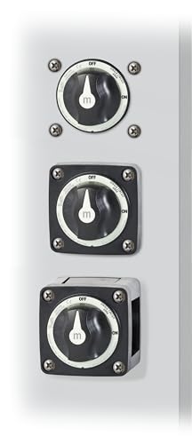 Image of Blue Sea Systems On /Off Battery Switch With Knob, Black, 6006200 m‑Series
