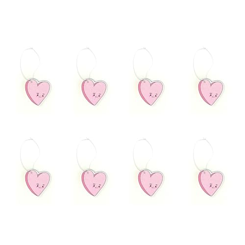 Image of Generic A&D Hanging Air Freshener for Car, Home, Office, Bathroom | 8 Pack | Multiple Designs & Scents (Bikini Tree|Heart|Fish|Bee|Waterdrop|Sock|Golf Ball|Bikini Butterfly) (Heart (Jasmine))