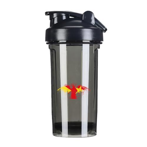Tigray Flag 18 Ounce Shaker Bottle Drink Mixer Leak-proof Pre Workout Protein Shakes Meal Replacement Shakes Bottles 500ML/18 Oz Black