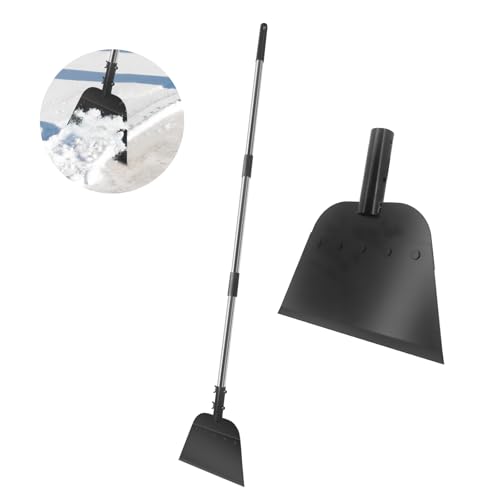 Beowanzk 53,5 Zoll Multifunktionale EIS-Schaufel aus Hochwertigem Stahl | Leicht zu Montieren & Robust | Ideal zum Entfernen von EIS, Schnee, Rasenkarten & Unkraut