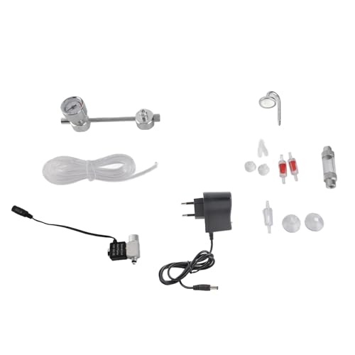 Kavolet Kit Co2 Acuario, Kit de generador de CO2, generador de CO2 con válvula solenoide, Kit de Reactor de dióxido de Carbono para Plantas Acuario, difusor de Burbujas