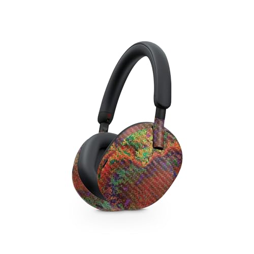 Image of MightySkins Carbon Fiber Skin Compatible with Sony WH-1000XM5 Headphones - Rust | Protective, Durable Textured Carbon Fiber Finish | Easy to Apply, Remove, and Change Styles