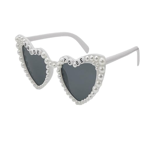 Bachelorette Party Bride Sunglasses Heart Sunglasses or Women Bachelorette Party Bride Pearl Glasses Bachelorette Party Accessories Party Gift Supplies