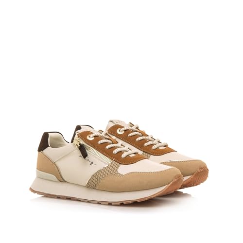 Mtng Para Mujer. 60391 Zapatillas Joggo Beige (36), Tela, Plano, Cordones, Casual - 5