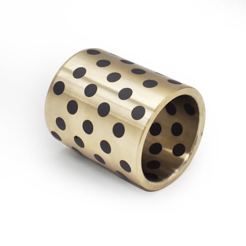 Sinoblu Sleeve Bearings 18mm ID x 24mm OD x 20mm L – Graphite Brass Bushing for Oil-Free Self-Lubricating Applications – Wear Resistant for Industrial Equipment