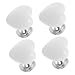 jojofuny 20pcs Heart Shape Toilet Button Assistant Tool Matte Easy Install for Bathroom Hardware