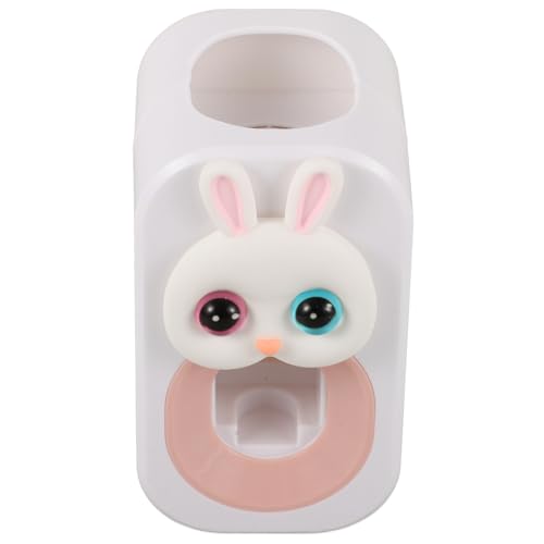 SOESFOUFU Cartoon Bunny Wall Mounted Toothpaste Dispenser Adorable Bathroom Decor Automatic Squeeze Toothpaste Holder Tool Cute Bunny Design for Space Saving Organizer
