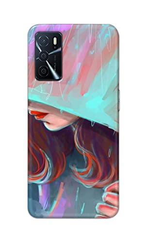 Image of PRINTFIDAA Pretty Woman Under The Umbrella Painting Printed Designer Hard Case for Oppo A16 / A16s Back Cover -(e) RPM1007