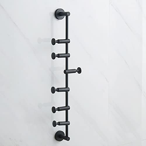 Moderno perchero vertical montado en la pared, ganchos de metal ajustables para sombreros, chaquetas y bolsos, ahorro de espacio, colgador de entrada para dormitorio, elegante organizador de abrigos