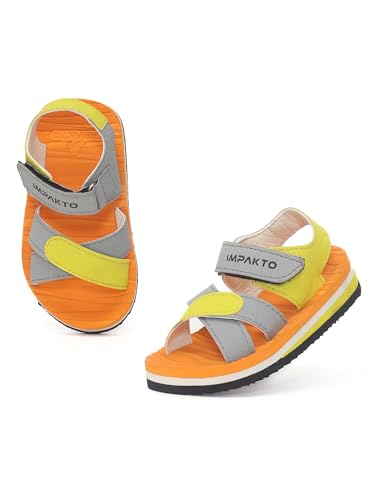 Image of Impakto Boys Sandals | Lightweight Sports Sandals with Velcro Closure | Comfortable Outdoor Summer Footwear | Anti Skid | Beach for Kids