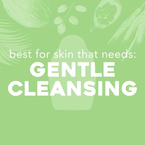 Image of OGX Sensitive + Rose Water & Pink Sea Salt Exfoliating Body Scrub + Rose Quartz, Gentle Exfoliating Daily Body Wash Softens Skin, Body Scrub for Women, Sulfate-Free Surfactants, 19.5 fl oz