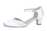 Absatzhöhe: 5 cm Rainbow Club Brautschuhe Hochzeitschuhe Pumps Anika White Satin, 3-36