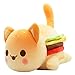 LJMDD Bambola di Peluche per Bambini, Morbido Peluche a Forma di Gatto Hamburger per Neonate, Ragazzi, Regalo per Figlia, Figlio, Amici (Gatto Taco, 25 cm) (Gatto Hamburger 25 cm)