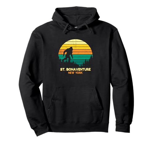 Retro St Bonaventure, New York Bigfoot Souvenir Pullover Hoodie