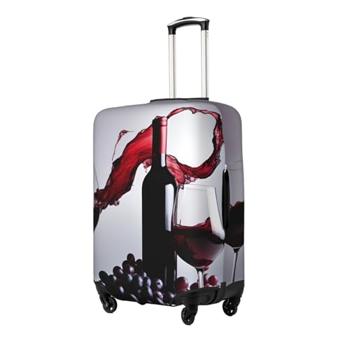 Red Wine Print Elastic Washable Baggage Protector Universal Suitcase Cover Travel Luggage Cover2