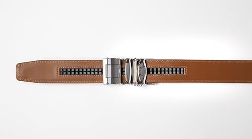 Men's Premium Full Grain Leather Rachet Belt with Automatic Slide Buckle- Glasgow2
