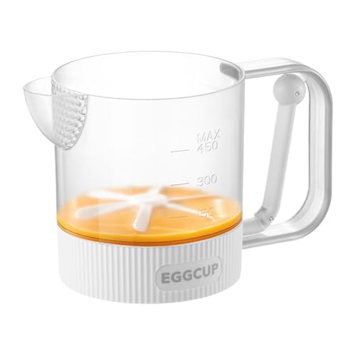 Vaso mezclador de huevos, batidora semiautomática de prensa manual para batir huevos, recipiente mezclador de alimentos, para el hogar, cocina, hornear, cafetería, restaurante, cocina, comedor, café