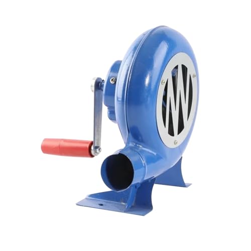 Mini wentylator dmuchawy z korbą ręczną – przenośna dmuchawa podłogowa 25 cm zapewnia efektywny przepływ powietrza i wytwarzanie ciepła do kuźni węglowych, ognisk grillowych i pieszych wędrówek