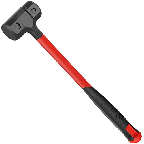YIYITOOLS 9LB Dead Blow Hammer 33 Long One-Piece Forged Carbon Steel Steel Ball-Filled Head Ergonomic Anti-Vibration Rubber Grip Spark and Rebound Resistant 9-Pound Head 154oz