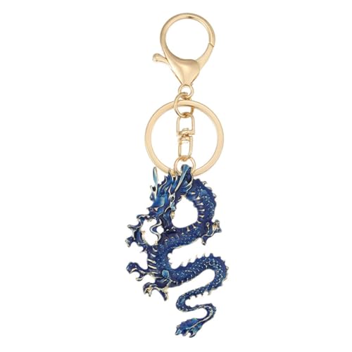 XIAHIOPT Crystal Pendant Keychain Multicolor Chinese Dragon Key Chain Fashionable