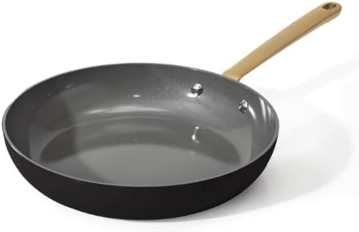 Sartén de cerámica sartenes de tortilla de huevo duraderas antiadherentes de 10 pulgadas con mango que se mantiene fresco base de acero inoxidable