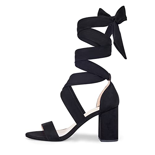 Elisabet Tang Women's Sandals Chunky Heels Lace Up Block Heels Open Toe Crisscross Strappy sandals Heel Sandals Fashsion Casual Prom Shoes For Women2