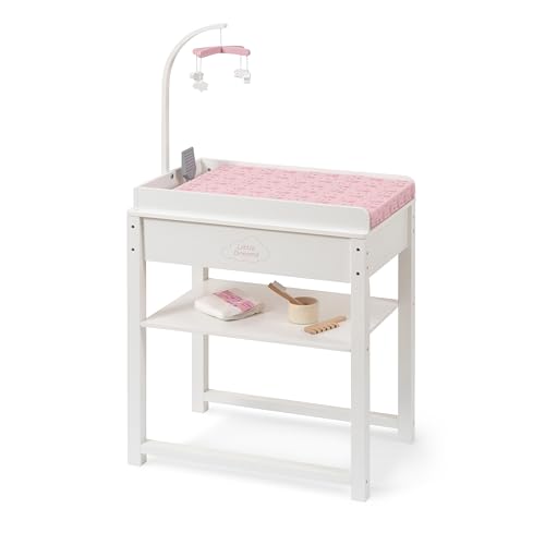 ELLA & PIET® Puppenwickeltisch Splashy mit Badewanne und Mobile aus Holz...