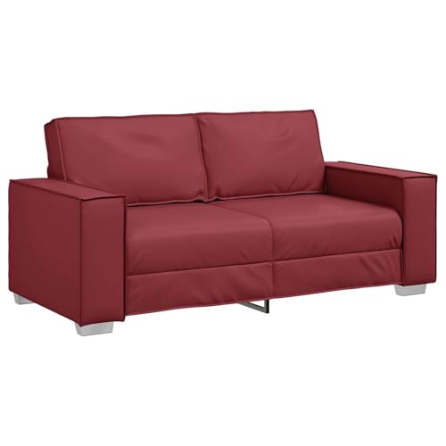 Sophrelle Canapé Deux Places Bordeaux 180 cm Simili Cuir,Canapés,27kg-4105054