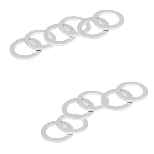 (12pcs) 6pcs Transmission Fluid&6pcs Rear Differential Oil Drain Plug Washer Gasket Seal -20mm+18mm,OEM PN Part# 94109-2000&90471-PX4-000,Replacement for Hon-da ACU-ra Civ-ic Acc-ord Odys-sey Fi-t