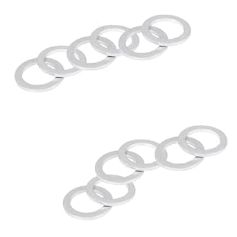 (12pcs) 6pcs Transmission Fluid&amp;6pcs Rear Differential Oil Drain Plug Washer Gasket Seal -20mm+18mm,OEM PN Part# 94109-2000&amp;90471-PX4-000,Replacement for Hon-da ACU-ra Civ-ic Acc-ord Odys-sey Fi-t