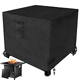 WICKTICK Gas Fire Pit Cover fit 28 - 30 In Square Fire Tables, 600D Heavy Duty & Waterproof Cover fo