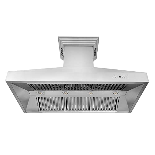 Zline 60" Ducted Vent Wall Mount Range Hood In Stainless Steel With Built-In Crownsound® Bluetooth Speakers (667Crn-Bt-60) #TOP4