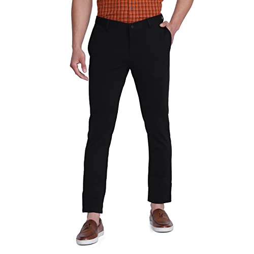 Image of Siea Casual Solid Khakis in Brown