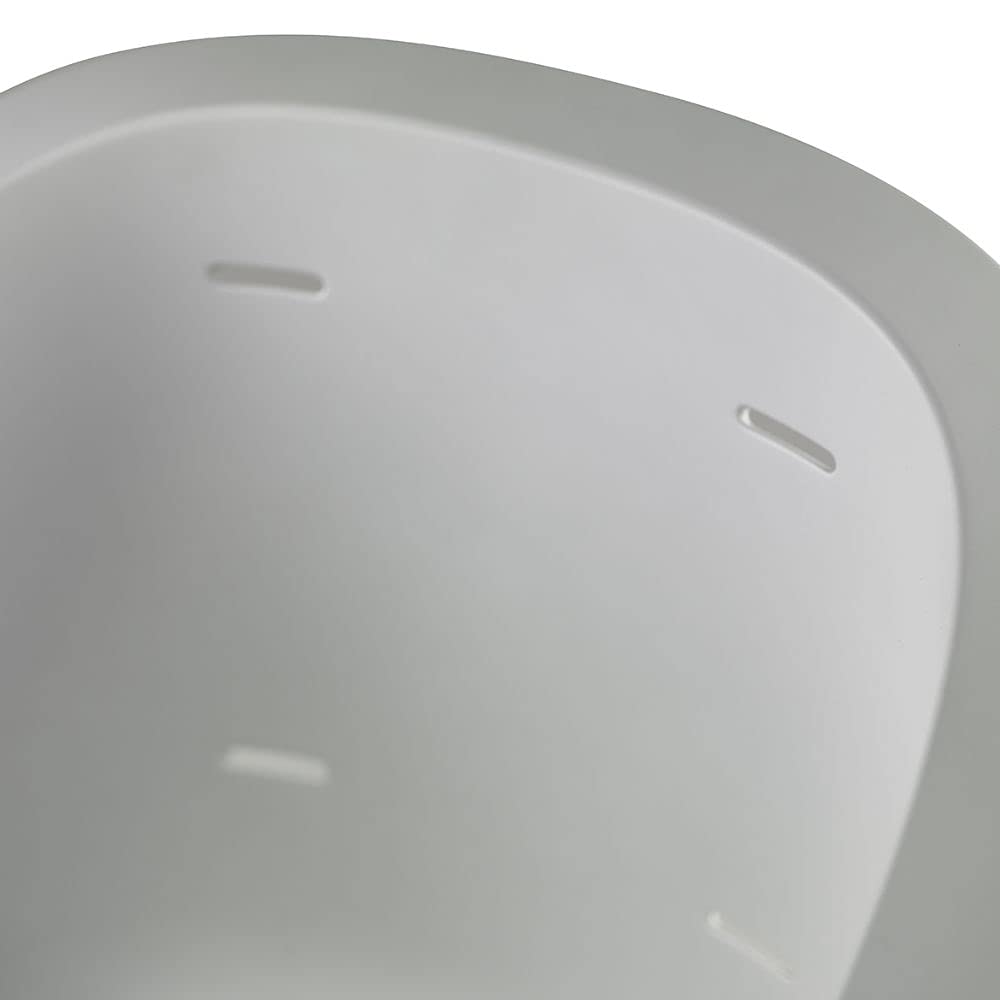 BÉABA - Trona Bebé Evolutiva - Ergonómica - Bandeja Extraíble y Reposapies - Altura Regulable 6 alturas - Gris/Blanco