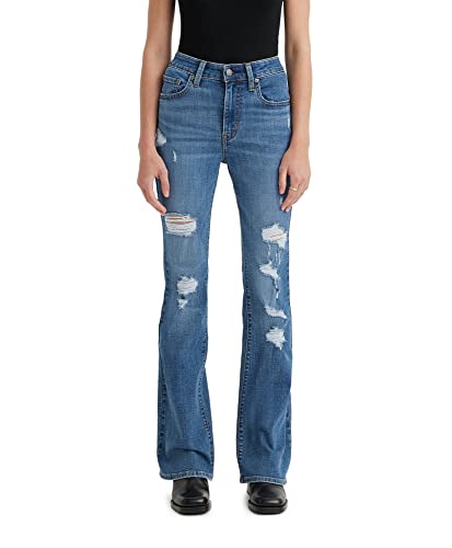 Levi's Plus Size 726 High Rise Flare, Mujer, Medium Indigo Destructed, 16 L