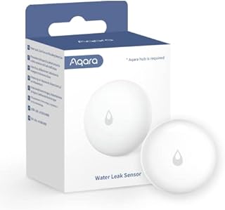 Aqara Water Leak Sensor, Requires AQARA HUB, Wireless Water Leak Detector, Wireless Mini Flood Detector for Alarm System and Smart Home Automation, for Kitchen Bathroom Basement, Works with IFTTT