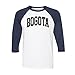 Bogota Collegiate Three-Quarter Raglan Sleeve Baseball Shirt Unisex X-Small White/Navy