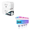 Linkind BR30 Matter Smart Light Bulbs 4 Pack Matter Smart Plug 2 Pack