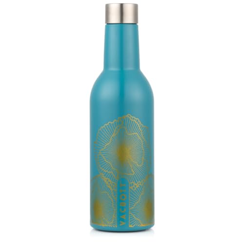 Image of CLAY CRAFT VACBOTT Ivy Wine Gold Double Walled|18 Hours Hot and 24 Hours Cold Water Vacuum Insulated Flask Bottle|1 Pcs|1000 ml Water Bottles|Travelling|BPA-Free|BIS Certified|1Year Limited Warranty