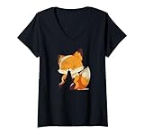Photo Gallery donna carino fox foresta animale cottagecore cartone animato retro vintage maglietta con collo a v Photo Gallery donna carino fox foresta animale cottagecore cartone animato retro vintage maglietta con collo a v