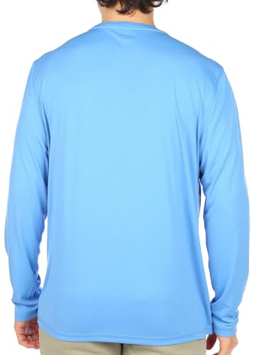 Reel Legends Mens UPF 50+ Solid Reel-Tec Long Sleeve Shirt Large Marine Blue2