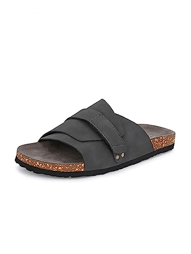 Image of EL PASO Men's Leather Sandal Slippers - UK