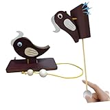 Woodpecker Doorbell & Door Knocker - Handcrafted Wooden Hanging Decoration for Front Door Entrance
