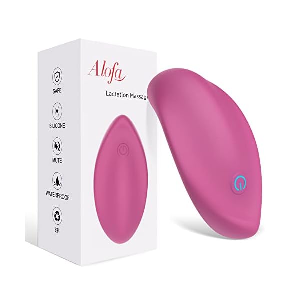 AL’OFA Stillmassagegerät, Laktaion Massagegerät, Stillunterstützung, Brustmassagegerät, wasserdicht, 10 Modi, USB…